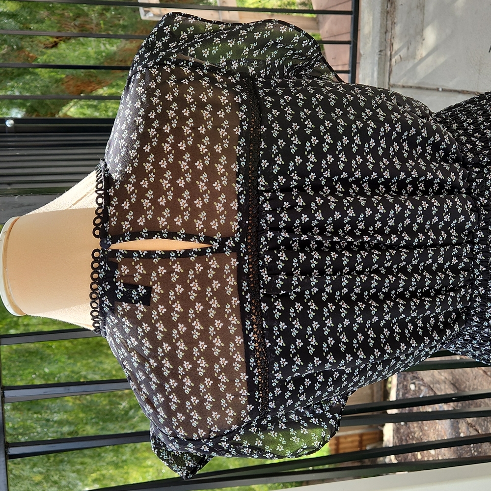 AQUA Sheer Tiered Dress - Picture 8 of 12